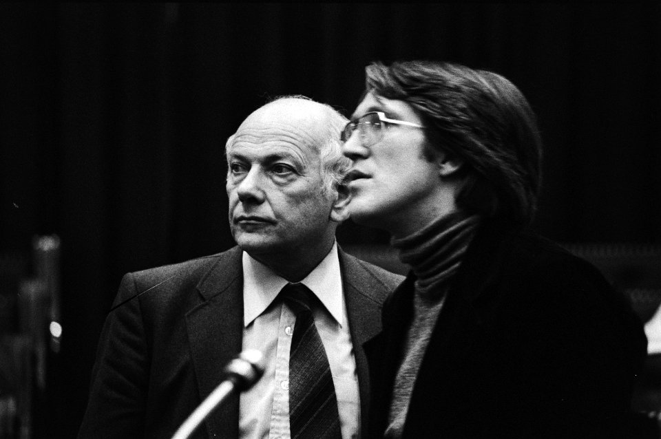 Fractievoorzitter van de PvdA, Joop den Uyl en zijn fractiegenoot Hans Kombrink, Bestanddeelnr 930-5608