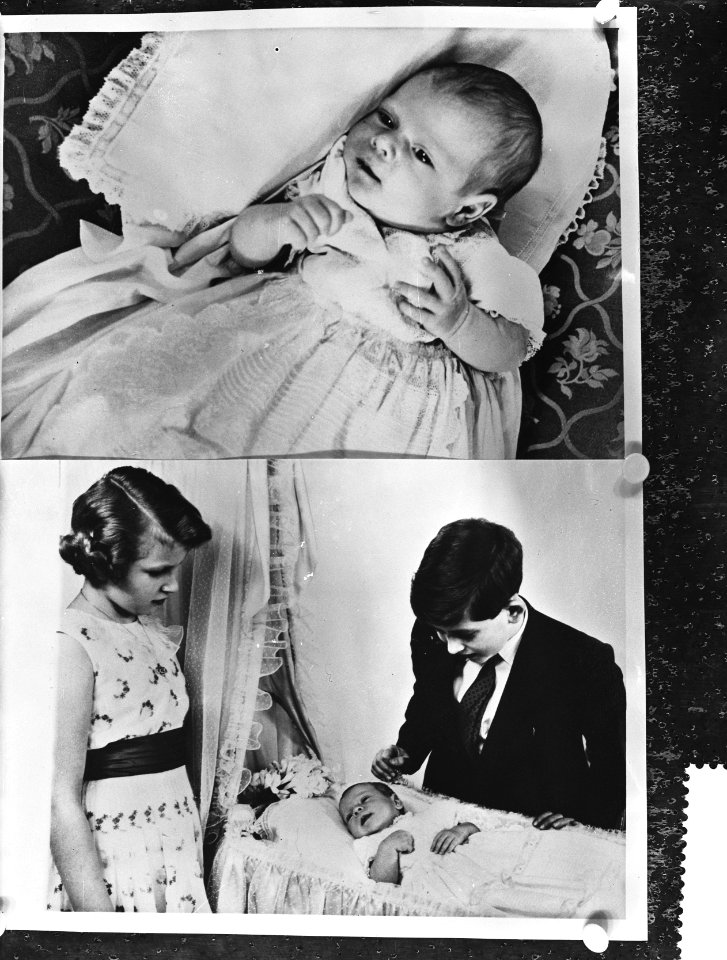 Fotos van Prins Andrew Albert Christian Edward van Engeland boven de nieuwe Prin, Bestanddeelnr 911-1144