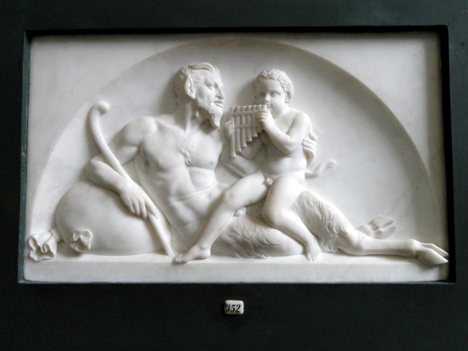 Four Demilunes - Pan and a Satyr - Thorvaldsens Museum - DSC08703