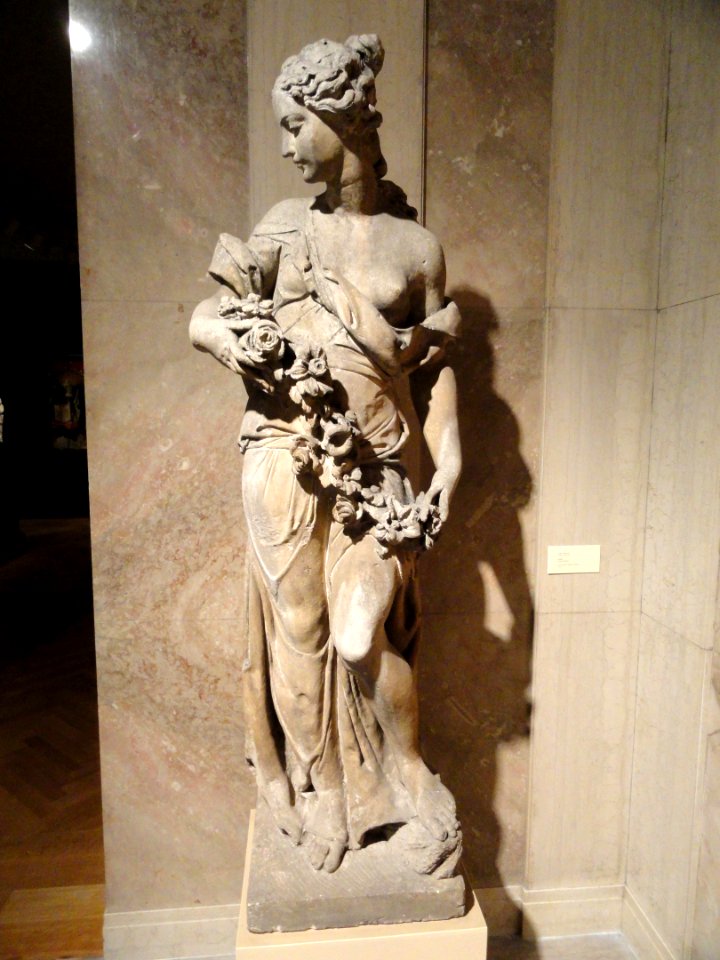 Four Seasons, Spring, by Francesco Marinali, before 1713, Italy, Istrian limestone - Museum of Fine Arts, Springfield, MA - DSC04138