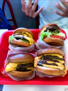 Four Burgers at In-n-Out Burger