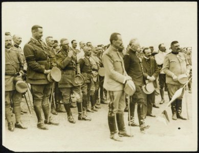 Four Army Commanders at the service.1. General Milne (British) 2. Gen. Moschopol, Bestanddeelnr 158-0705