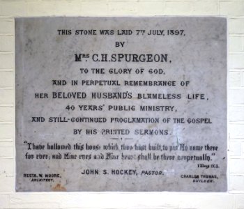 Foundation stone, Beulah Baptist Church, Bexhill (2)