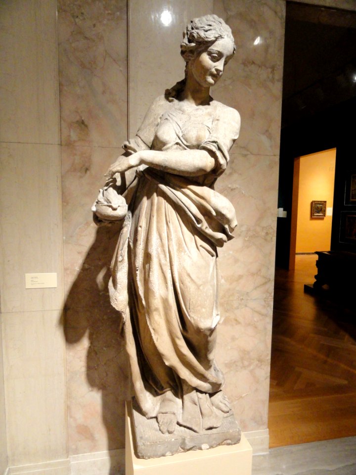 Four Seasons, Winter, by Francesco Marinali, before 1713, Italy, Istrian limestone - Museum of Fine Arts, Springfield, MA - DSC04139