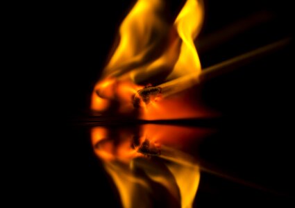 Burn flame sulfur photo