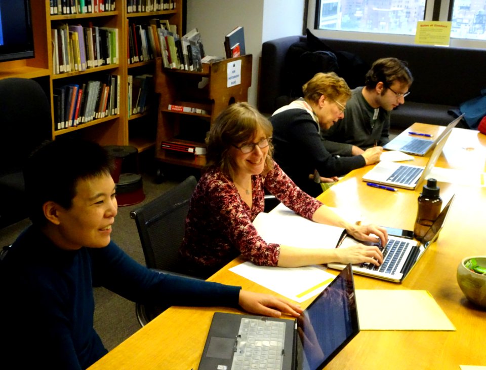 Four at Hunter Art Library edit a thon 2016 Oct jeh
