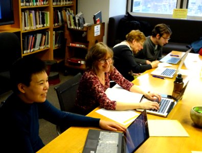 Four at Hunter Art Library edit a thon 2016 Oct jeh