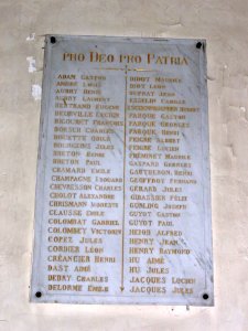 Foug (Meurthe-et-Moselle) Église Saint-Etienne monument aux morts (03) plaque 2