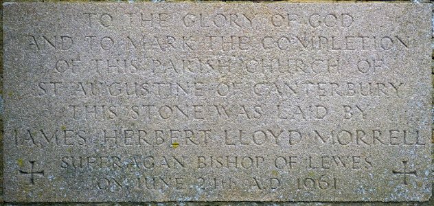 Foundation Stone, St Augustine's Church, Bexhill