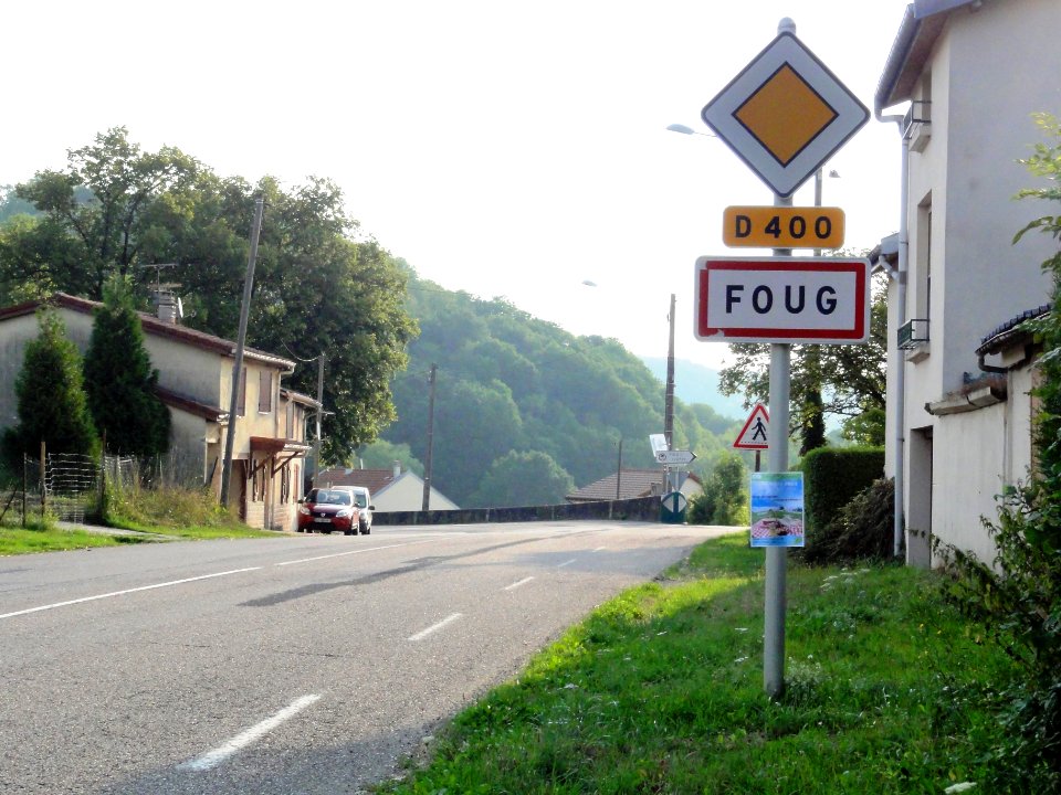 Foug (Meuse) city limit sign