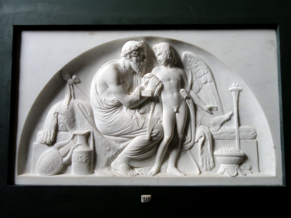 Four Demilunes - Cupid by Anacreon, The Winter - Thorvaldsens Museum - DSC08705