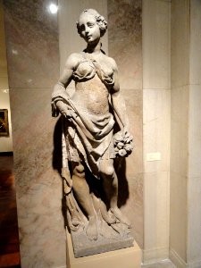 Four Seasons, Autumn, by Francesco Marinali, before 1713, Italy, Istrian limestone - Museum of Fine Arts, Springfield, MA - DSC04136