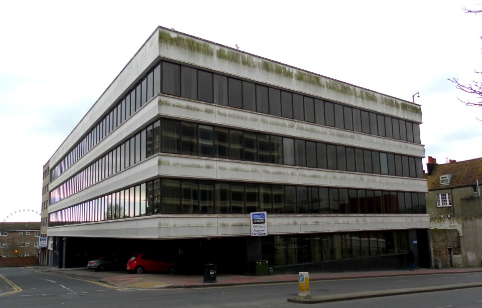 Former American Express building, 154–155 Edward Street (south side), Brighton (March 2013)