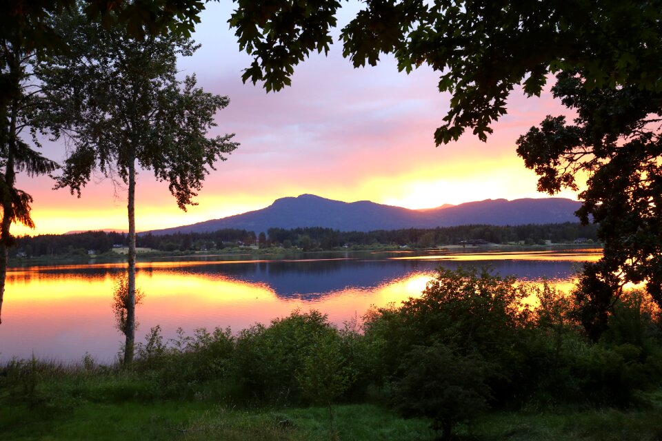 Landscape reflection british columbia photo