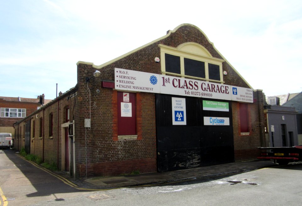 Former Brighton, Hove and Preston United Omnibus Company Electric Bus Garage and Recharging Station, Montague Place, Kemptown (1)