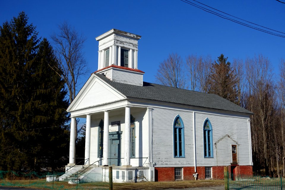 Former Methodist Episcopal Church, 1836, now future Town Hall - Austerlitz, New York - DSC07571
