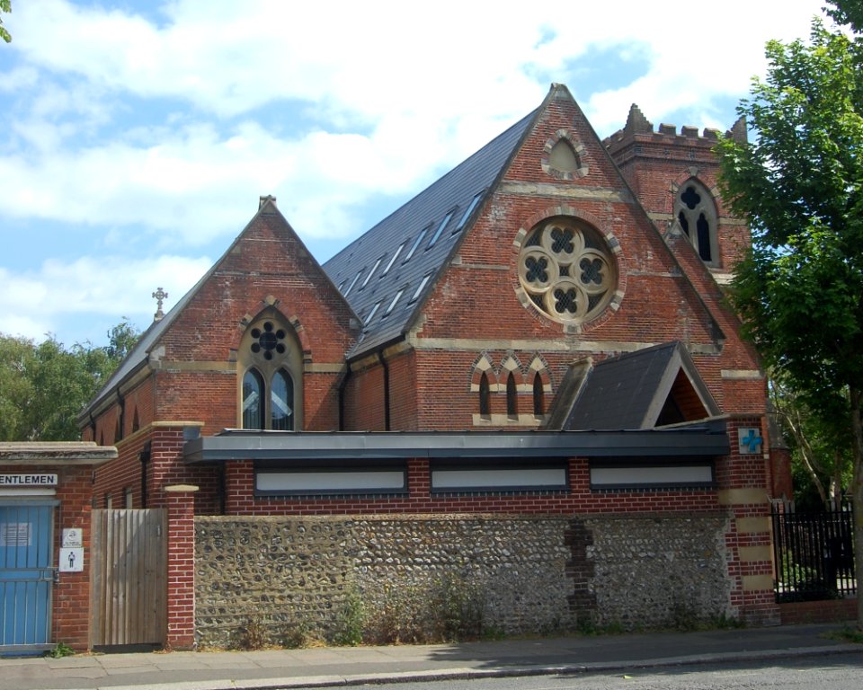 Former Holy Trinity Church, Blatchington Road, Hove (NHLE Code 1187541) (May 2020, from West) (3)