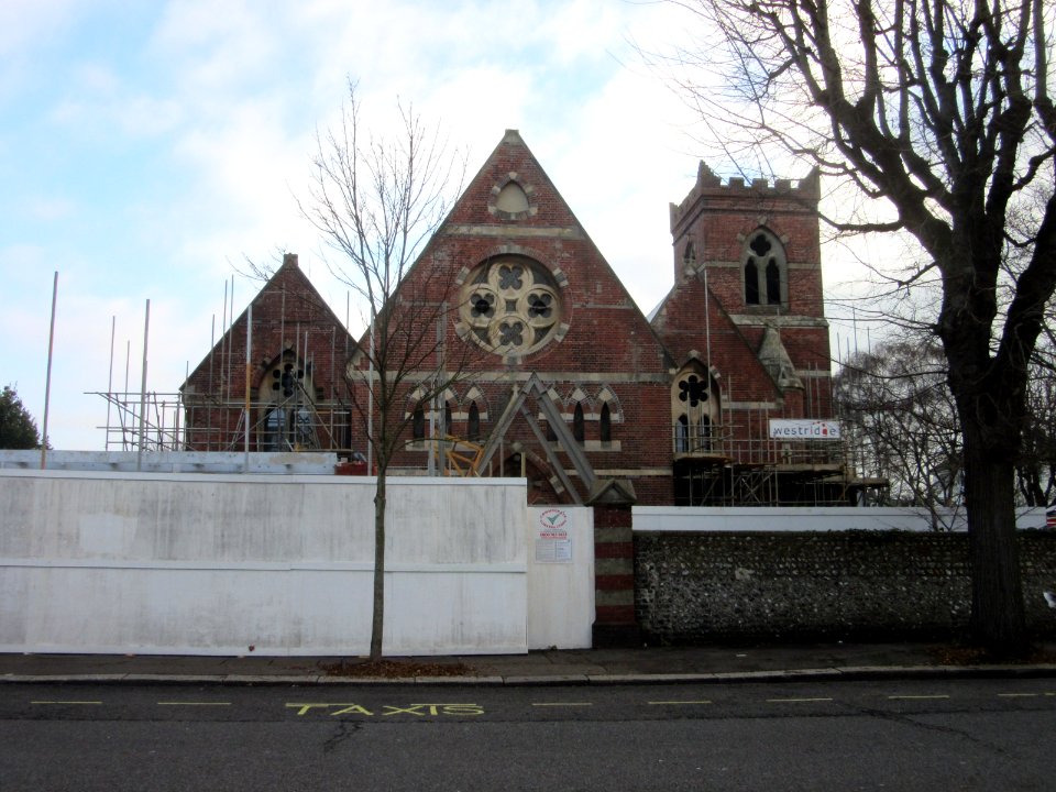 Former Holy Trinity Church, Blatchington Road, Hove (NHLE Code 1187541) (December 2016, during conversion) (3)