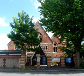 Former Holy Trinity Church, Blatchington Road, Hove (NHLE Code 1187541) (May 2020, from West) (1)