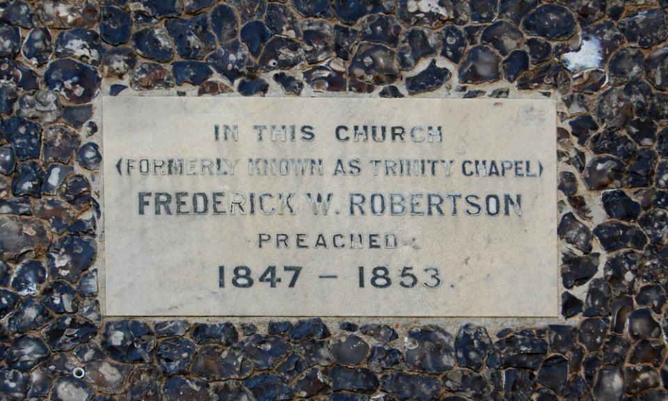 Former Holy Trinity Church, Ship Street, Brighton (September 2018) (Frederick Robertson Memorial Plaque)