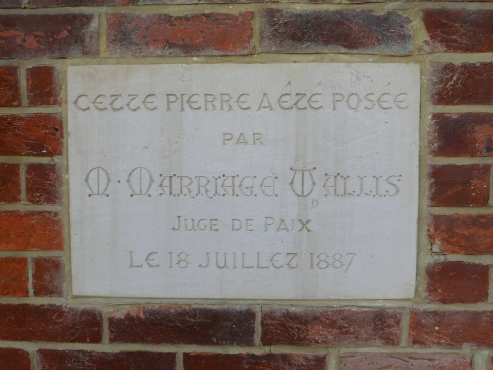 Former French Protestant Church, Queensbury Mews, Brighton (April 2013) (Foundation Stone) (2)