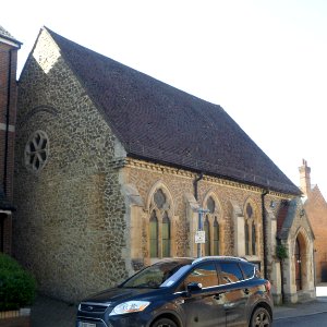 Former Unitarian Chapel, Ward Street, Guildford (April 2014, from Southeast)