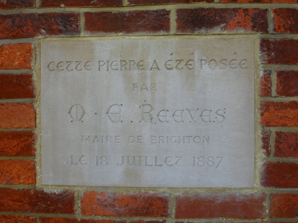 Former French Protestant Church, Queensbury Mews, Brighton (April 2013) (Foundation Stone) (3)