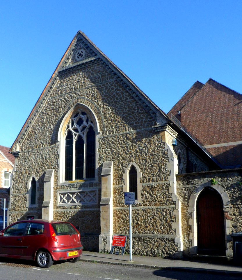 Former Unitarian Chapel, Ward Street, Guildford (April 2014, from Northwest)