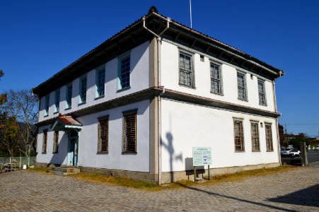 Former Hall of Ashina District, gaikan