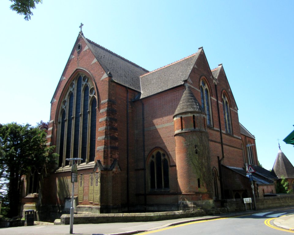 Former St Peter's Church, Cornfield Terrace–St Peter's Road junction, Bohemia, Hastings (June 2015) (3)