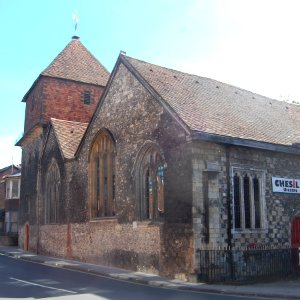 Former St Peter Chesil Church (now Theatre), Chesil Street, Winchester (NHLE Code 1095502) (June 2019) (3)