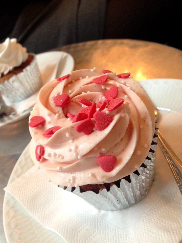 Pink sprinkles frosted