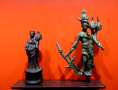 Fortuna statuettes, 2nd to 3rd century AD, bronze - Hessisches Landesmuseum Darmstadt - Darmstadt, Germany - DSC09975