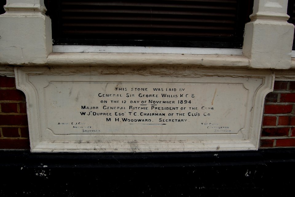 Former Southsea Conservative Club, 149 Albert Road, Southsea (October 2017) (Foundation Stone)