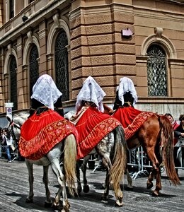 Italy sardinia cagliari folklore costumes photo
