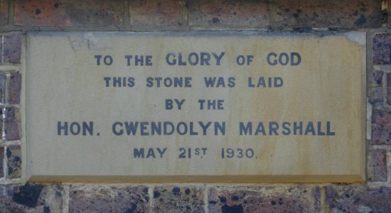 Former Wesley Hall (Methodist Chapel), High Street, Lingfield (May 2013) (Foundation Stone)
