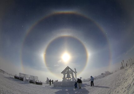 Sun swirls ore mountains fichtelberg