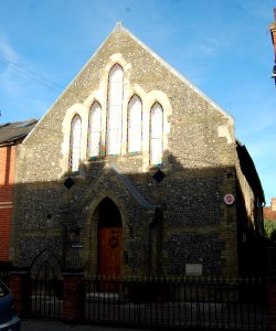 Former United Methodist Free Church, Parchment Street, Winchester (June 2019) (4)