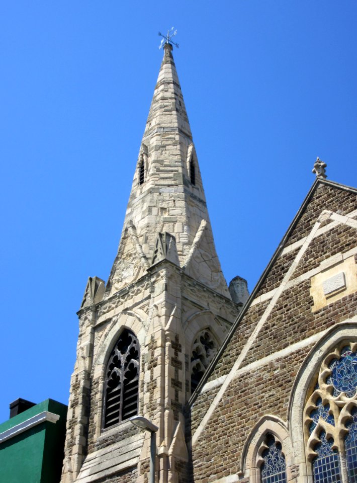 Former Norman Road Methodist Church, Norman Road, St Leonards-on-Sea (June 2015) (Spire) (1)