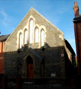 Former United Methodist Free Church, Parchment Street, Winchester (June 2019) (3)