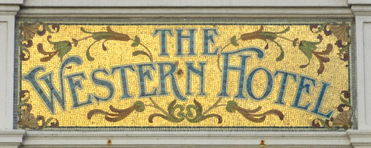 Former Western Hotel (now Paris House), 21 Western Road, Hove (January 2017) (Mosaic)