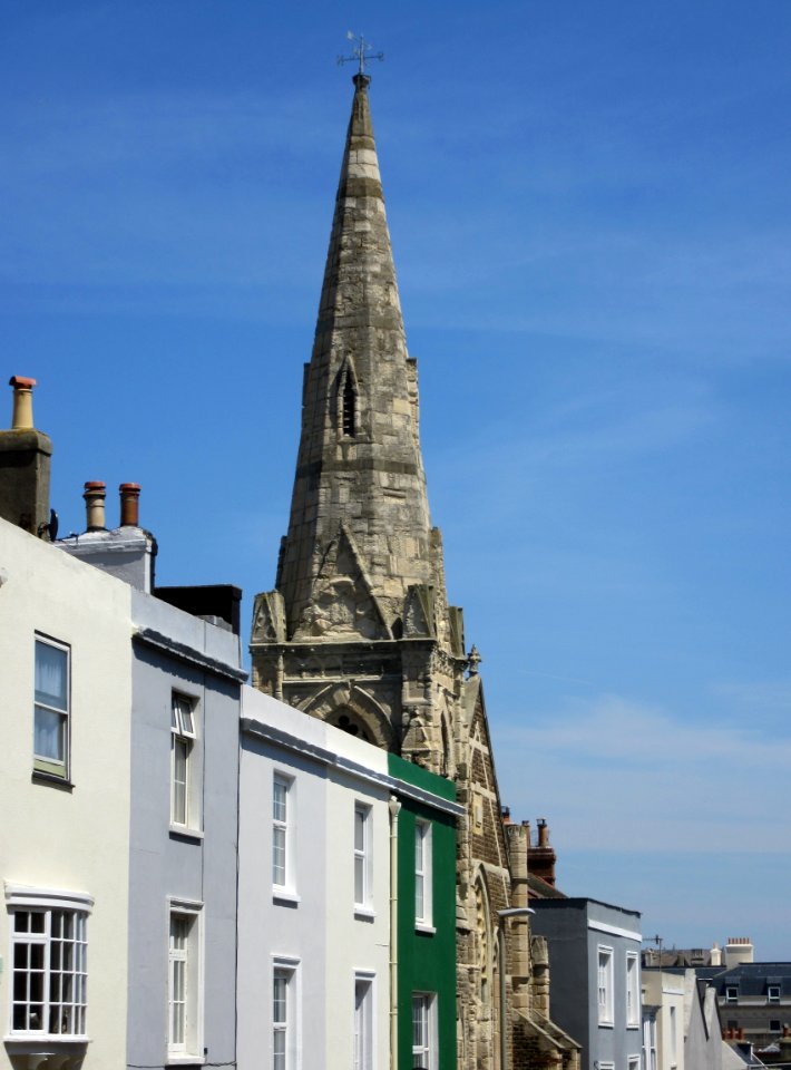 Former Norman Road Methodist Church, Norman Road, St Leonards-on-Sea (June 2015) (Spire) (2)