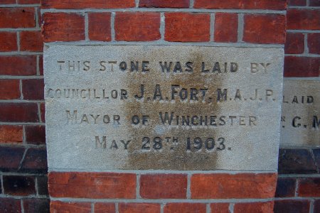 Former Primitive Methodist Chapel, Parchment Street, Winchester (June 2019) (Foundation Stone)