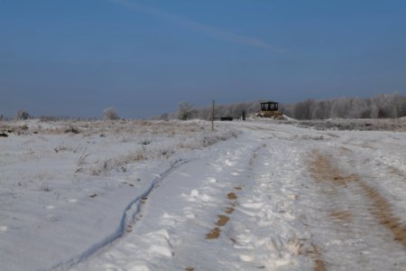 Ferbitzer Bruch Döberitzer Heide round trail with snow 2021-02-14 34