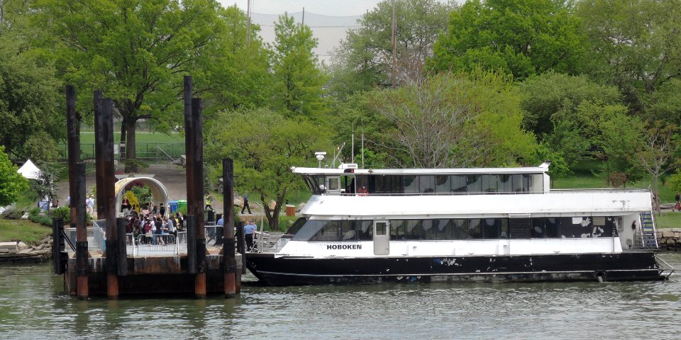Ferry -Hoboken- at Randalls Island ferry pier from ERGW jeh