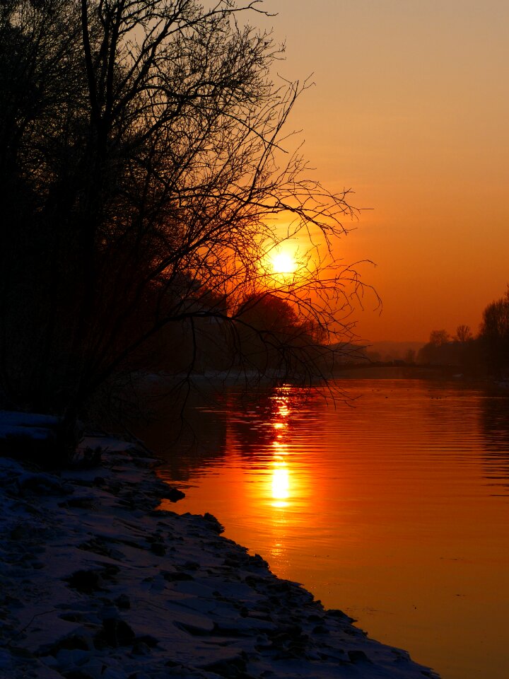 River abendstimmung mirroring