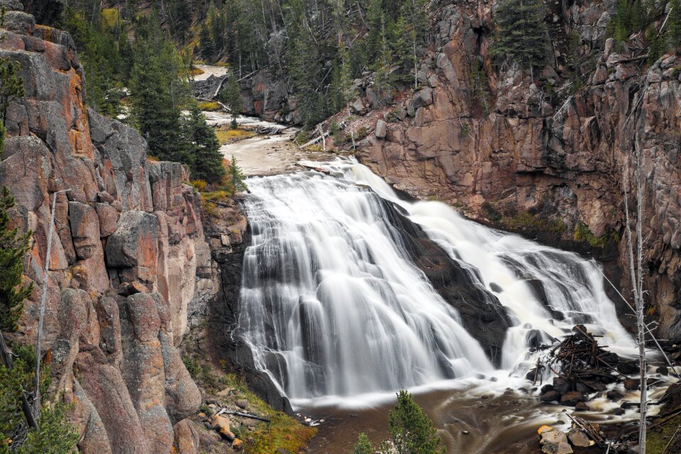 Gibbon falls yellowstone national park wyoming photo