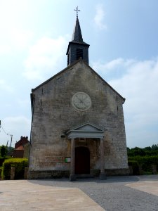 Ferfay (Pas-de-Calais, Fr) église, façade