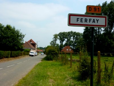 Ferfay (Pas-de-Calais, Fr) city limit sign