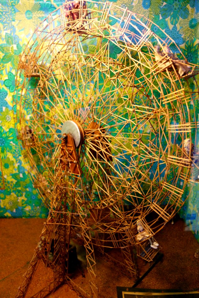 Ferris Wheel, toothpick art made by a San Quentin prison inmate - Musée Mécanique - San Francisco, CA - DSC02937